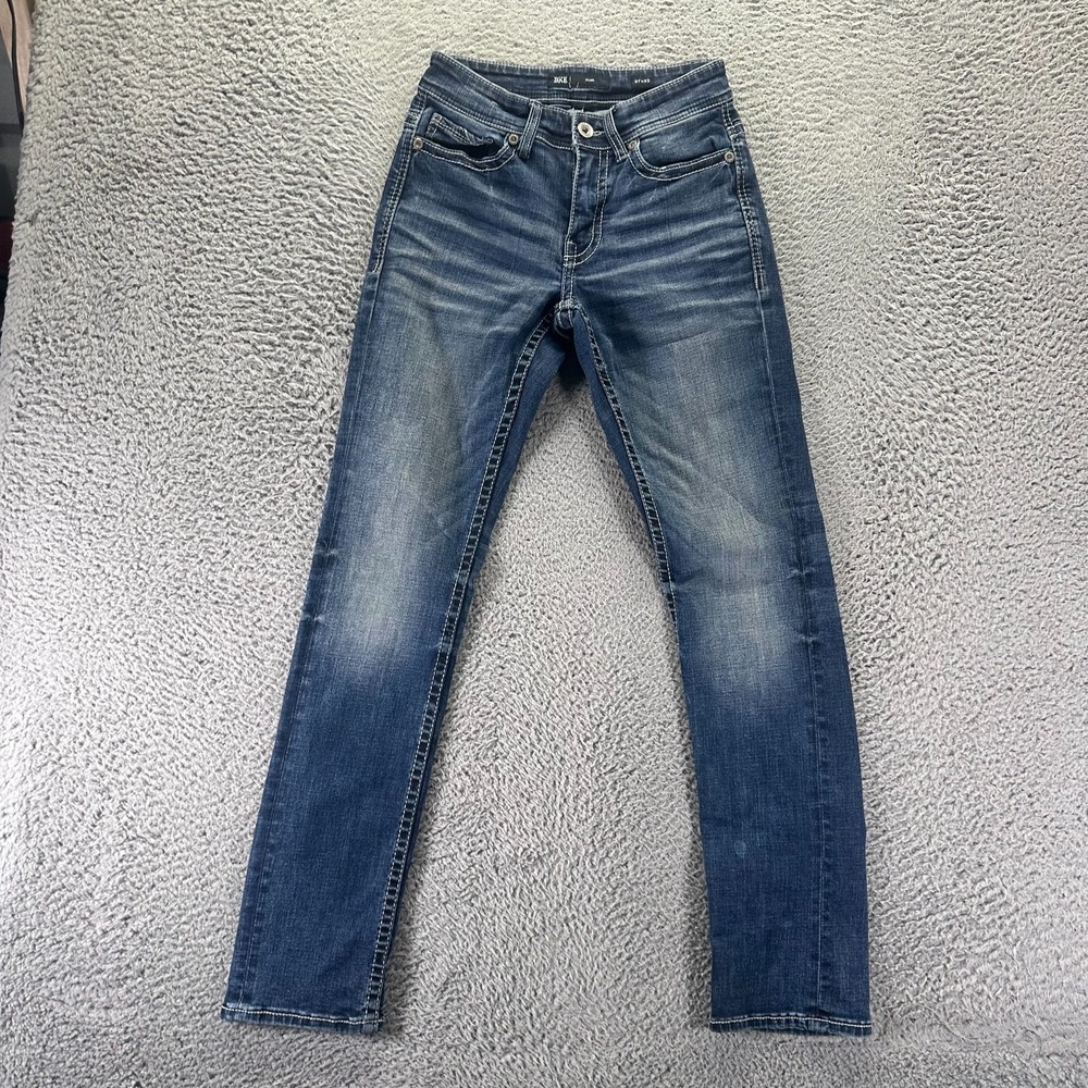 Buckle BKE Alec Jeans Mens 27x32 Blue Cotton Denim Straight Leg Faded Workwear